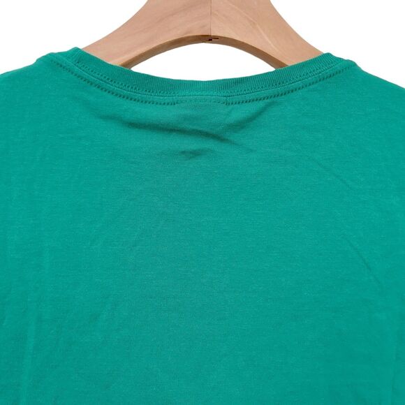 Port & Company T-Shirt Womens Medium Green Graphic Print Retro 70's Cassette - Picture 6 of 7